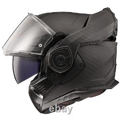 Ls2 Ff901 Advant X Carbon Fibre Modular Flip Front Full Face Motorcycle Helmet