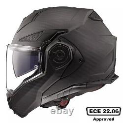 Ls2 Ff901 Advant X Carbon Fibre Modular Flip Front Full Face Motorcycle Helmet