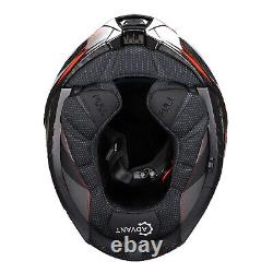 Ls2 Ff901 Advant X Carbon Fibre Modular Flip Front Motorcycle Helmet Future Red