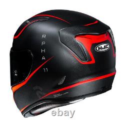 M 58 Hjc Rpha11 Jarban Black Motorcycle Crash Helmet + Free Tinted Race Visor