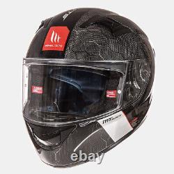 MT KRE CARBON FIBRE Motorcycle Bike Full Face Helmet Sport RP £249.99 LARGE