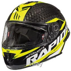 MT Rapide Pro Carbon Fibre Full Face Motorcycle Motorbike Helmet Carbon Yellow