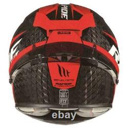 MT Rapide Pro Carbon Red Full Face Motorcycle Motorbike Sports Crash Helmet