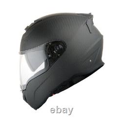 Martian Genuine Carbon Fiber Motorcycle Dual Visor Full Face Helmet HB-BNF-B7