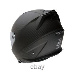 Martian Genuine Carbon Fiber Motorcycle Full Face Helmet + Bluetooth HB-BNF-B7