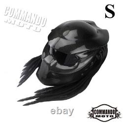 Motorcycle Full Face Helmet Predator Helmet Iron Warrior Man Helmet Carbon Fiber