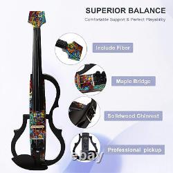 (Multi Colored)Full Size Electric Violin With Carbon Fiber Body Stylish