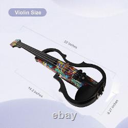 (Multi Colored)Full Size Electric Violin With Carbon Fiber Body Stylish