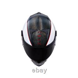 NEXX X. R2 Carbon Black / White / Red Full Face Motorcycle Helmet S and L