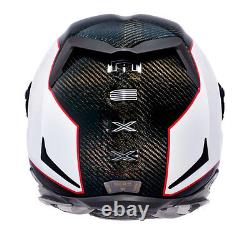 NEXX X. R2 XR2 Carbon Fiber White Full Face Motorcycle Helmet (XS 2XL)