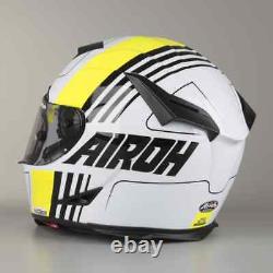 New Airoh Gp500 Full Face Carbon Fibre Motorcycle Sportsbike Helmet Yellow Matt