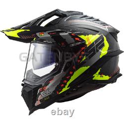 New LS2 MX701 C Carbon Explorer Enduro Adventure Motorcycle Helmet Hi-Vis