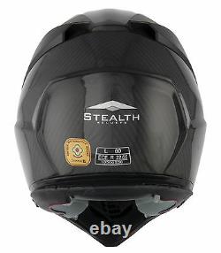 New Stealth Hd210 Full Carbon Fibre Motocross MX Off Road Enduro Helmet