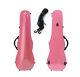 Pink 4/4 Full Size Violin Case Carbon Fiber Hard Violin Case with Back Straps