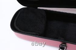 Pink 4/4 Full Size Violin Case Carbon Fiber Hard Violin Case with Back Straps