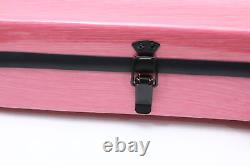 Pink 4/4 Full Size Violin Case Carbon Fiber Hard Violin Case with Back Straps