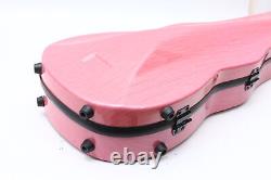 Pink 4/4 Full Size Violin Case Carbon Fiber Hard Violin Case with Back Straps