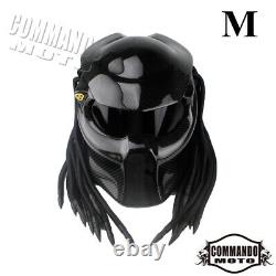 Predator Carbon Fiber Helmet Motorcycle Helmet Full Face Iron Warrior Man Helmet