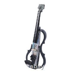 Professional Silent Electric Violin Carbon Fiber And ABS 4/4 Full Size Elect GFL