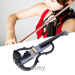 Professional Silent Electric Violin Carbon Fiber And ABS 4/4 Full Size Elect GFL