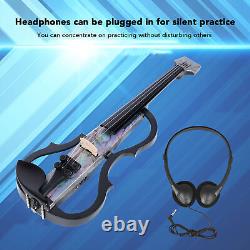 Professional Silent Electric Violin Carbon Fiber And ABS 4/4 Full Size Elect GFL