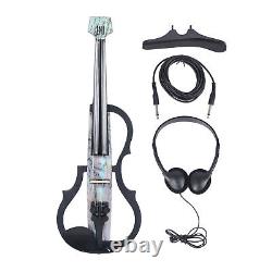 Professional Silent Electric Violin Carbon Fiber And ABS 4/4 Full Size Elect GFL