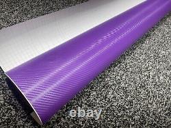 Purple 3D Carbon-Fiber-Car Viny Wrap-Sheet-Film stickers-Decals-Vehicle wrapping