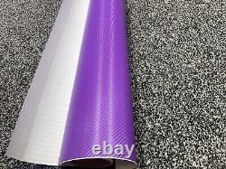 Purple 3D Carbon-Fiber-Car Viny Wrap-Sheet-Film stickers-Decals-Vehicle wrapping