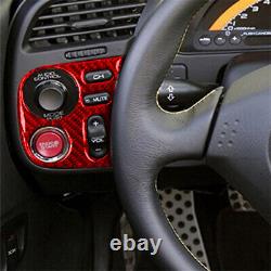 RHD 29Pcs Carbon Fiber Interior Full Cover Trim Kit For Honda S2000 2000-03 Red
