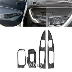 RHD Carbon Fiber Interior Full Stickers Kit Cover Trim For Ford Fiesta 2011-2015