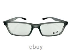 Ray Ban NEW Carbon Fiber Demi Gloss Grey Frames Mens 53-17-145 Eyeglasses RX8901