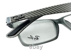 Ray Ban NEW Carbon Fiber Demi Gloss Grey Frames Mens 53-17-145 Eyeglasses RX8901