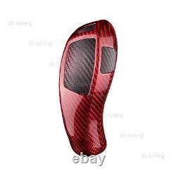 Red Carbon Fiber Gear Shift Full Cover Trim For BMW F20 F22 F30 F32 F10 X5 etc