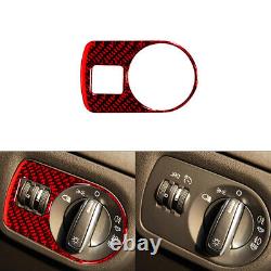 Red Carbon Fiber Interior Full Kit Set Sticker For Audi TT 2008-2012