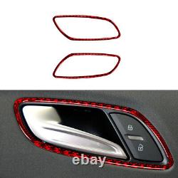 Red Carbon Fiber Interior Full Kit Set Sticker For Audi TT 2008-2012