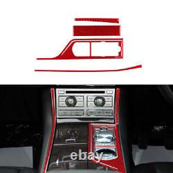 Red Carbon Fiber Interior Full Kit Set Trim For Jaguar XF 2009-2011