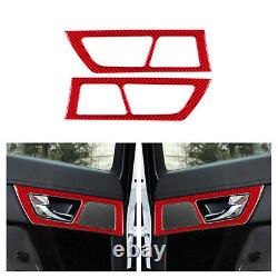 Red Carbon Fiber Interior Full Kit Set Trim For Jaguar XF 2009-2011