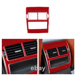 Red Carbon Fiber Interior Full Kit Set Trim For Jaguar XF 2009-2011