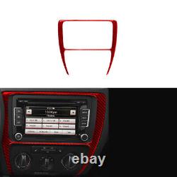 Red Carbon Fiber Interior Full Kit Trim Sticker For Volkswagen Jetta 2011-2014