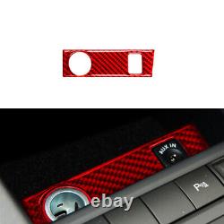 Red Carbon Fiber Interior Full Kit Trim Sticker For Volkswagen Jetta 2011-2014