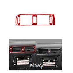 Red Carbon Fiber Interior Full Kit Trim Sticker For Volkswagen Jetta 2011-2014