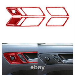 Red Carbon Fiber Interior Full Kit Trim Sticker For Volkswagen Jetta 2011-2014