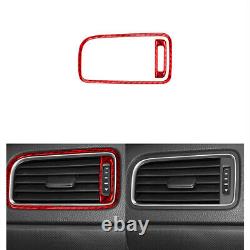 Red Carbon Fiber Interior Full Kit Trim Sticker For Volkswagen Jetta 2011-2014