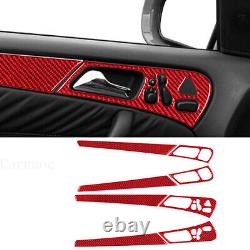 Red Carbon Fiber Interior Full Kits Trim Set For Mercedes C-Class W203