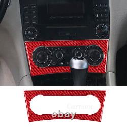 Red Carbon Fiber Interior Full Kits Trim Set For Mercedes C-Class W203