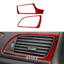 Red Carbon Fiber Interior Full Set Trim Cover Sticker For Audi A6 2012-2018