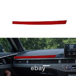 Red Carbon Fiber Interior Full Set Trim Cover Sticker For Audi A6 2012-2018