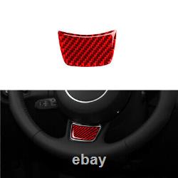 Red Carbon Fiber Interior Full Set Trim Cover Sticker For Audi A6 2012-2018