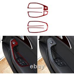 Red Carbon Fiber Interior Full Set Trim Cover Sticker For Audi A6 2012-2018