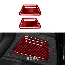 Red Carbon Fiber Interior Full Set Trim Cover Sticker For Audi A6 2012-2018